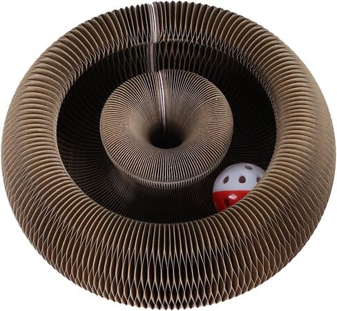 Kitty Kurlz Cat Toy ، Cat Scratcher ، عضل سحري على طراز Infinity ، مقاوم للخدش ومقاوم للتآكل ، ألعاب قطط قابلة للطي للقطط الداخلية in Kuwait