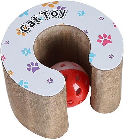Kitty Kurlz Cat Toy ، Cat Scratcher ، عضل سحري على طراز Infinity ، مقاوم للخدش ومقاوم للتآكل ، ألعاب قطط قابلة للطي للقطط الداخلية in Kuwait