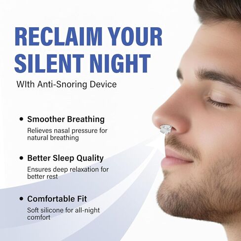Anti Snoring Devices, Advanced Sleep Support with Comfortable Magnetic Nasal Strips for Improved Breathing, for Quieter Nights & Better Rest in Saudi Arabia