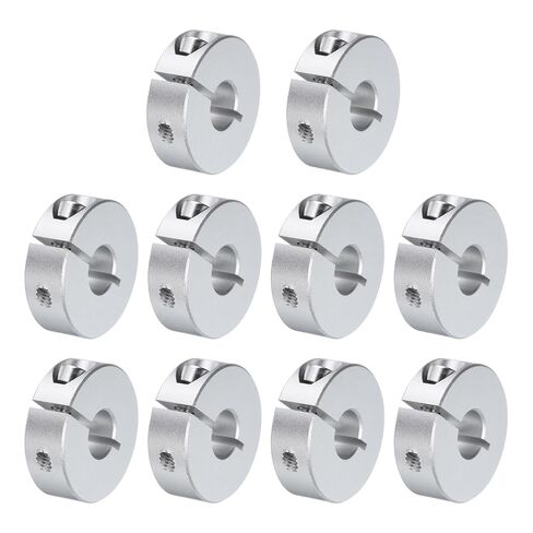 uxcell 10pcs Single Split Clamp-On Shaft Collar 10mm Bore One-Piece Clamping Collar, 30mm OD, 10mm Thickness, Aluminum Alloy Set Screw Split Collar Clamp in Saudi Arabia