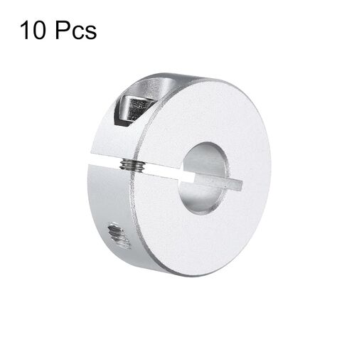 uxcell 10pcs Single Split Clamp-On Shaft Collar 10mm Bore One-Piece Clamping Collar, 30mm OD, 10mm Thickness, Aluminum Alloy Set Screw Split Collar Clamp in Saudi Arabia