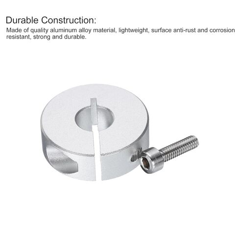 uxcell 10pcs Single Split Clamp-On Shaft Collar 10mm Bore One-Piece Clamping Collar, 30mm OD, 10mm Thickness, Aluminum Alloy Set Screw Split Collar Clamp in Saudi Arabia
