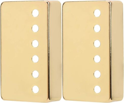 2PCS Humbucker Pickup Cover 50mm Pole Spacing for Electric Guitar Metal Shell Replacement Parts Chrome Humbucker Cover(Gold) in Saudi Arabia