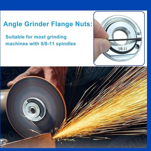 2 PCS Grinder Quick Change Flange Locking Nut, Metal Angle Grinder Nuts with 5/8-11 Inch Thread for Replacement/Fixing Cutting Discs in Saudi Arabia