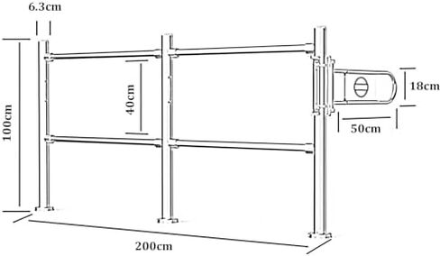 بوابة الأمان - بوابة معدنية تغلق أوتوماتيكياً للسوبر ماركت والمستودعات والمداخل الصغيرة - سهلة التركيب، تصميم موفر للمساحة in Kuwait