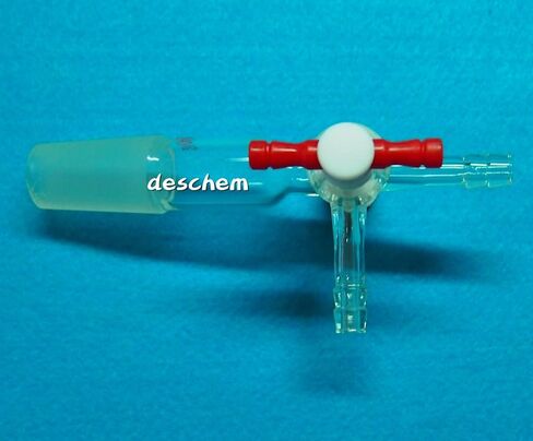 24/40،3-Way، محبس PTFE، محول التحكم في التدفق الزجاجي، الأواني الزجاجية للمختبر in Saudi Arabia