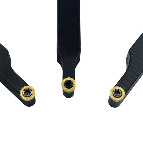 مجموعة حامل أدوات الخراطة 3/8 بوصة (10 مم) SRACR/SRACL/SRDCN1010 H06 + 3 قطع RCMT0602M0 إدراجات مستديرة مطلية بـ CVD، مناسبة لتصنيع الفولاذ المقاوم للصدأ in Kuwait