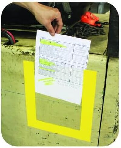 DuraView, Transparent PVC Window with Adhesive Frame Pack of 10 (Black, 3 sided 13" x 12.5") in Kuwait