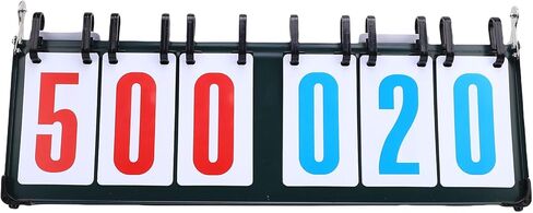 Asixxsix Scoreboard, 6 Digits Flip Scoreboard Sturdy Metal Water Proof Non Slip, Portable with Flip Numbers for Basketball Volleyball Tennis Football in Saudi Arabia