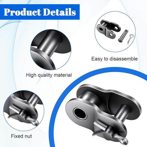 10 قطع 420 سلسلة دوارة سلسلة إزاحة، سلاسل وصلات رئيسية، 1/2 بوصة سلاسل نصف لفة، وصلات كرنك فولاذية منغنيز، نصف بكرة وصلة للدراجات النارية، الدراجة in Kuwait