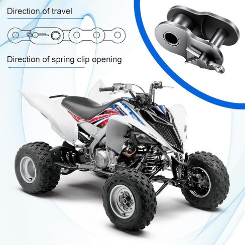 10 قطع 420 سلسلة دوارة سلسلة إزاحة، سلاسل وصلات رئيسية، 1/2 بوصة سلاسل نصف لفة، وصلات كرنك فولاذية منغنيز، نصف بكرة وصلة للدراجات النارية، الدراجة in Kuwait