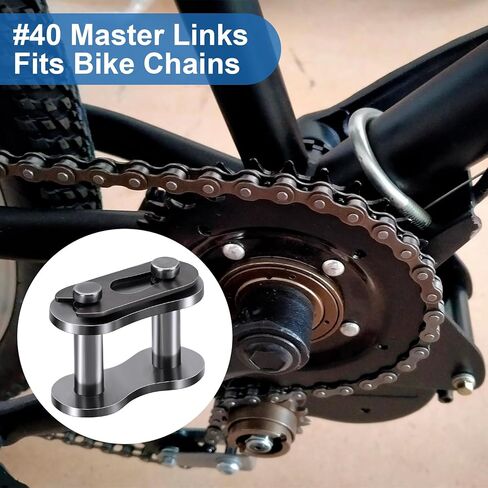 5 قطع #40 وصلة إزاحة لسلسلة دوارة، وصلات كرنك معدنية شديدة التحمل للدراجات، وصلات توصيل سلسلة مقاومة للحرارة للدراجات النارية، والدراجات الصغيرة، والكارتينج in Kuwait