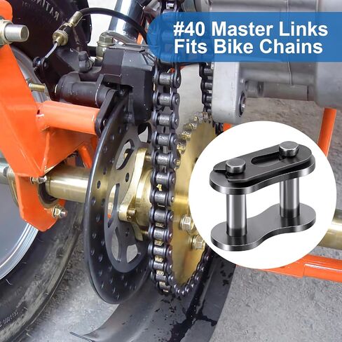 5 قطع #40 وصلة إزاحة لسلسلة دوارة، وصلات كرنك معدنية شديدة التحمل للدراجات، وصلات توصيل سلسلة مقاومة للحرارة للدراجات النارية، والدراجات الصغيرة، والكارتينج in Kuwait