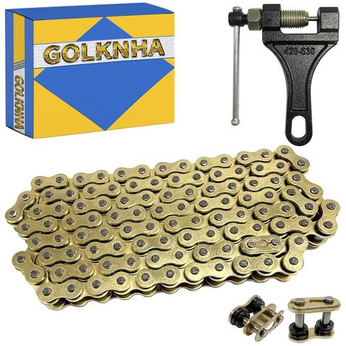 420 Chain 120 Links with Connecting Master Link X-Ring Gold Compatible with CRF150R KX80 KX85 QEM# 27600-01012-130 92057-0848 92057-1496 92057-1277 92057-1251 in Saudi Arabia