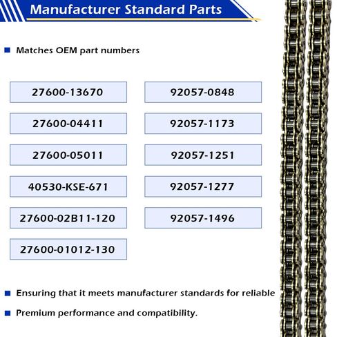 420 Chain 120 Links with Connecting Master Link X-Ring Gold Compatible with CRF150R KX80 KX85 QEM# 27600-01012-130 92057-0848 92057-1496 92057-1277 92057-1251 in Saudi Arabia