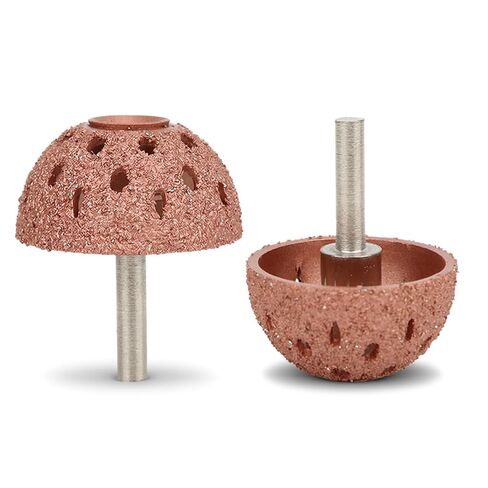 2PCS Tire Repair Buffer Wheel, Tungsten Steel Buffing Wheel Bowl Type Grinding Head with 6mm Shank Power Tool Accessories for Tire Polishing in Saudi Arabia