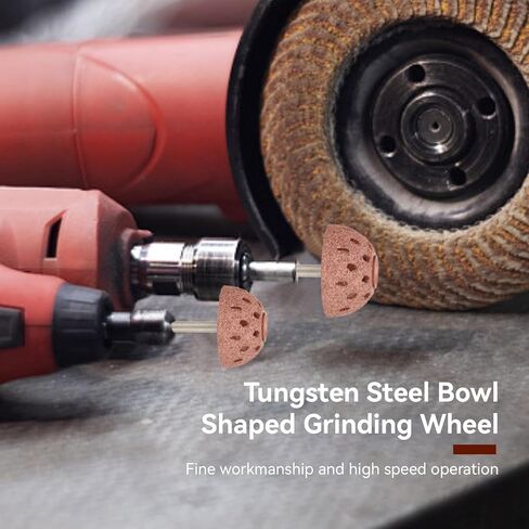 2PCS Tire Repair Buffer Wheel, Tungsten Steel Buffing Wheel Bowl Type Grinding Head with 6mm Shank Power Tool Accessories for Tire Polishing in Saudi Arabia