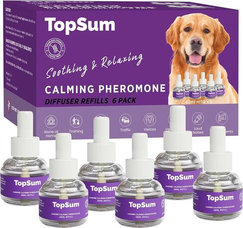 Dog Calming Diffuser Refills: 4 Pack Dog Pheromones Calming Diffuser Refills - Dog Appeasing Pheromone - Pheromones for Dogs - Calming Pheromones for Dogs, 4 Pack (Dark Purple) in Kuwait