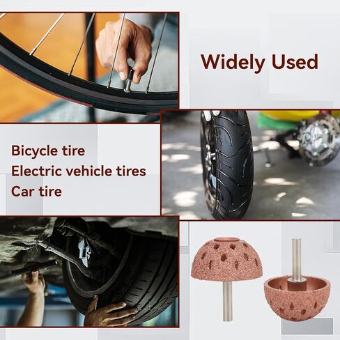 2PCS Tire Repair Buffer Wheel, Tungsten Steel Buffing Wheel Bowl Type Grinding Head with 6mm Shank Power Tool Accessories for Tire Polishing in Saudi Arabia