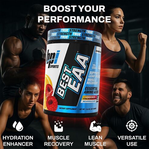 BPI Sports Essential Amino Acids EAA Powder - Pre, Intra & Post Workout Drink - BCAA Powder for Men & Women, EAA + BCAA + Hydration, Advanced Formula with 10g of EAA. (Lemon Berry) in Saudi Arabia