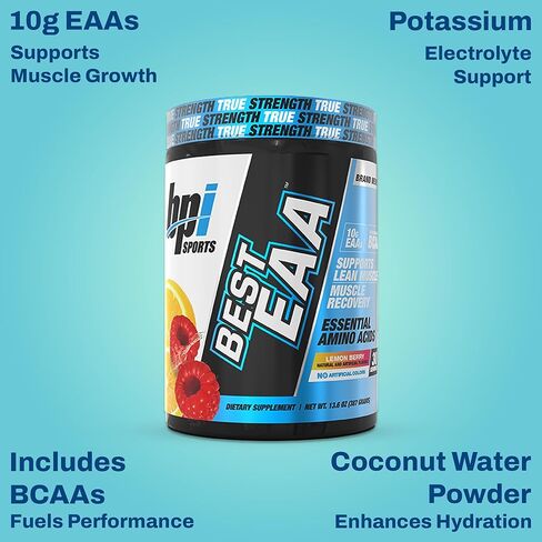 BPI Sports Essential Amino Acids EAA Powder - Pre, Intra & Post Workout Drink - BCAA Powder for Men & Women, EAA + BCAA + Hydration, Advanced Formula with 10g of EAA. (Lemon Berry) in Saudi Arabia