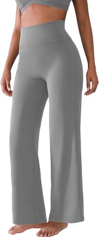 BRXL Straight Leggings for Women High Waist Wide Leg Stretch Scrunch Butt Lifting Lounge Casual Gym Yoga Pants in Saudi Arabia