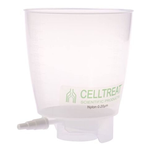 CELLTREAT 229738 1000Ml Polypropylene Bottle Top Filter, Nylon Filter Material, 0.20um, 90 mm, Non-sterile, Polypropylene (Pack of 12) in Saudi Arabia