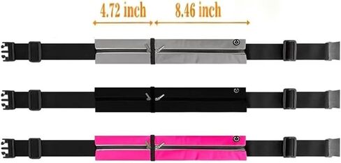 Running Belt Fanny Pack for Men & Women, Waist Pack Phone Pouch, Reflective，Black in Saudi Arabia