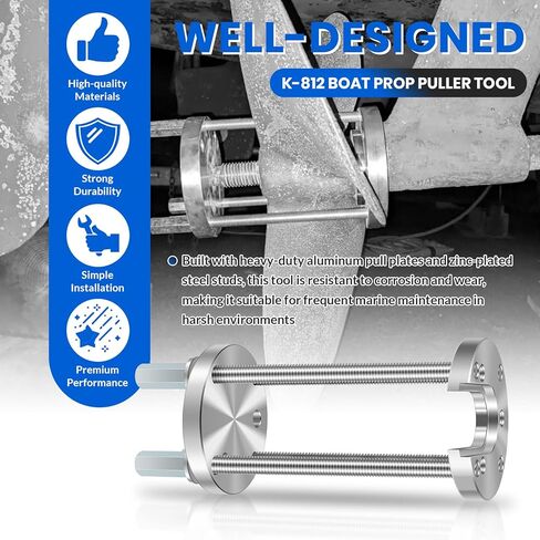 K-812 Boat Prop Puller Tool for 3 & 4 Blade Propellers, fit for Prop Shafts 1-1/4" to 1-1/2", Marine-Grade Propeller Removal Tool in Saudi Arabia