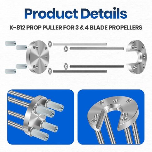 K-812 Boat Prop Puller Tool for 3 & 4 Blade Propellers, fit for Prop Shafts 1-1/4" to 1-1/2", Marine-Grade Propeller Removal Tool in Saudi Arabia