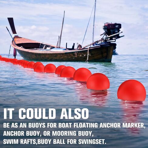 Threehoney 4 Pcs Inflatable Slalom Buoy Float PVC Boat Mooring Buoy Float Equipped with 1 Inflator and 3 Needles Boat Fenders Inflatable Anchor Ball Bumper for Docking Fishing Crab in Saudi Arabia