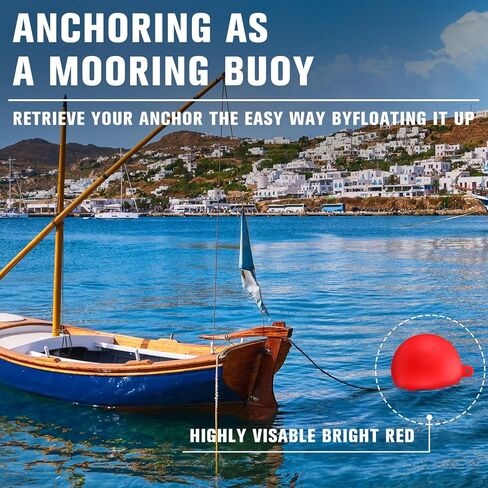 Threehoney 4 Pcs Inflatable Slalom Buoy Float PVC Boat Mooring Buoy Float Equipped with 1 Inflator and 3 Needles Boat Fenders Inflatable Anchor Ball Bumper for Docking Fishing Crab in Saudi Arabia
