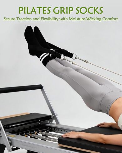 Pilates Socks for Women with Grips Non Slip Yoga Ruffle Crew Socks for Barre Hospital Gym Athletic 4 Pairs Size 6-10 in Saudi Arabia