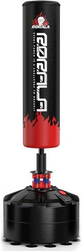 كيس ملاكمة RORALA مع حامل بوزن 70 بوصة - 203 رطل، حقيبة ملاكمة ثقيلة قائمة بذاتها لاختيار هدايا الشباب البالغين، مطورة in Kuwait