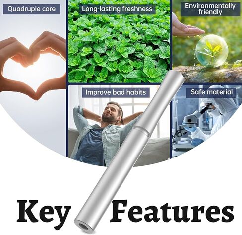 Quit Smoking Inhaler for Habit Support | Natural Plant Aroma Device | 16 Replaceable Refills-White in Saudi Arabia