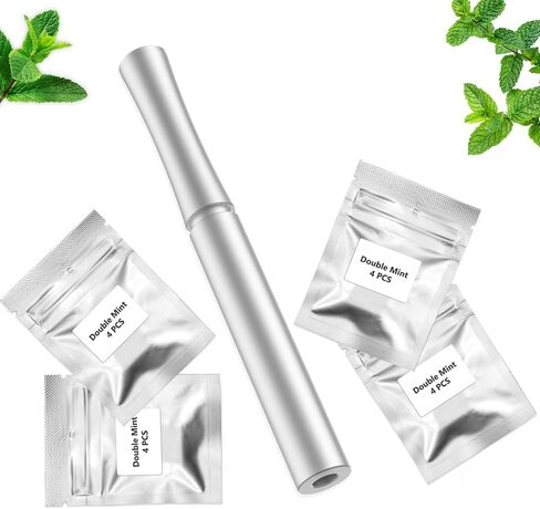 Quit Smoking Inhaler for Habit Support | Natural Plant Aroma Device | 16 Replaceable Refills-White in Saudi Arabia
