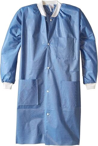 Medical Nation Disposable Lab Coats | 10 Pack - 50 Pack | Lab Coats for Adults with Knit Cuffs and Pockets (Size Small - 5XL) in Saudi Arabia