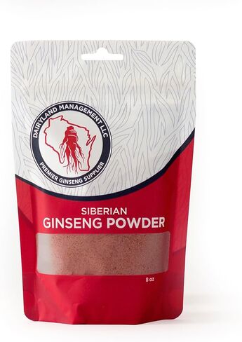 Siberian Ginseng Powder 1000 mg 4:1 Eleuthero Root Extract Daily Supplement with No Other Ingredients Added - 8oz Ginseng Supplements Pure & Non-GMO by Dairyland Management in Kuwait