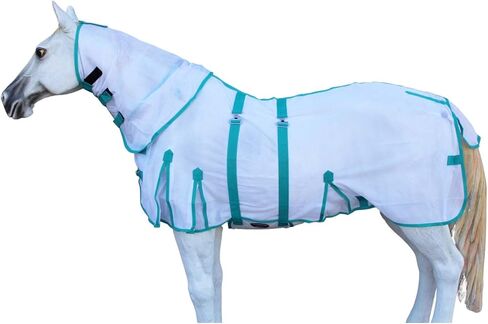 CHALLENGER 74" Horse Summer Mesh Scrim Sheet Full Neck FlySheet Bellyband Purple 73102 in Kuwait