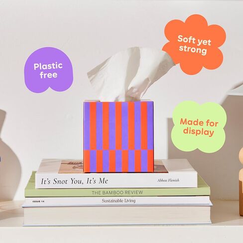 من يعطي مناديل من الخيزران، صناديق مكعبة من مناديل الوجه، 100% من الخيزران، 3 طبقات، 12 صندوقًا، 65 ورقة في كل صندوق، ناعمة، قوية، ومستدامة، صديقة للبيئة مع عبوة خالية من البلاستيك، 780 منديلًا إجماليًا in Kuwait