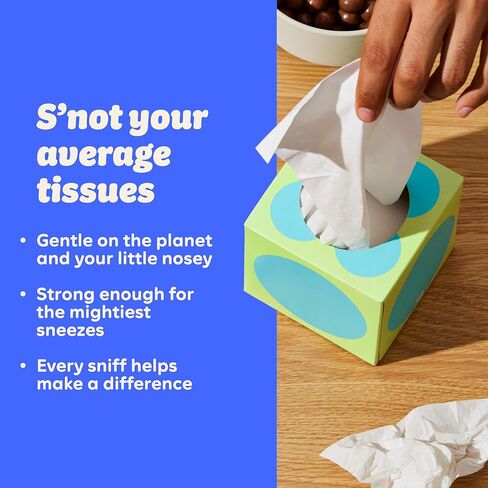 من يعطي مناديل من الخيزران، صناديق مكعبة من مناديل الوجه، 100% من الخيزران، 3 طبقات، 12 صندوقًا، 65 ورقة في كل صندوق، ناعمة، قوية، ومستدامة، صديقة للبيئة مع عبوة خالية من البلاستيك، 780 منديلًا إجماليًا in Kuwait