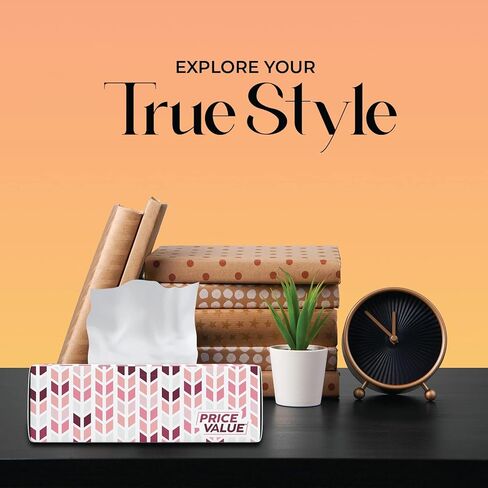 مناديل وجه، بيضاء، طبقتين، 230 ورقة في كل صندوق، 4 صناديق، إجمالي 920 ورقة، ناعمة ومتينة in Kuwait