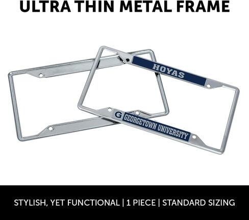 Desert Cactus Georgetown University License Plate Frame Hoyas GU Metal Car Tag Holder for Front or Back of Car Officially Licensed (Mascot - Blue) in Saudi Arabia