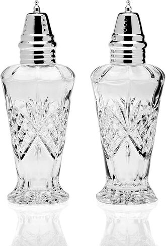 Godinger Dublin Salt and Pepper Shaker Set, Clear in Saudi Arabia