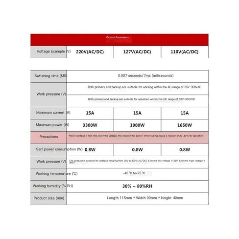مفتاح نقل مصدر الطاقة المزدوج AC/DC 127V مفتاح النقل التلقائي in Kuwait