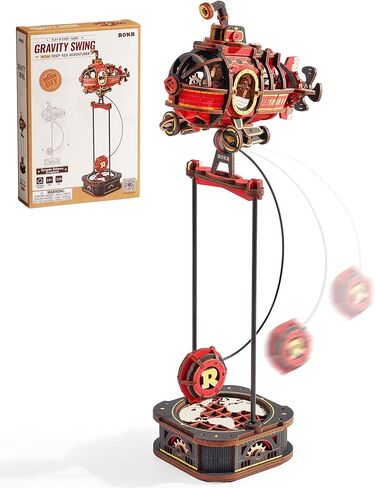 ROKR Pendulum Balance Toy, 3D Wooden Puzzles for Adults, Retro Road Tripper Car, DIY Craft Wood Puzzle Kit, Unique Gift for Men Women in Kuwait