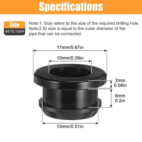 TIESOME ﻿ 20 Pcs 1/2 Inch Drill Hole Silicone Rubber Top Hat Grommets, 3/8 Inch ID Waterproof Wire Firewall Gasket Cable Protector Seal Ring for Automotive Hydroponic Irrigation Systems in Saudi Arabia