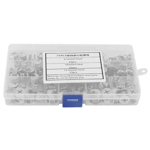 75Pcs Cam Nut Furniture Eccentric Wheel Nut Set 3-in-1 Connector Fastener Hardware Tools for Cabinets, Wardrobes, and Panel Furniture in Saudi Arabia
