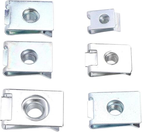 Car U Nuts Set, 50PCS, M4 M5 M6 M8, Manganese U Shaped Nut Assortment for Dash, Door Panel Interior in Saudi Arabia