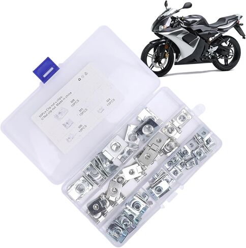 Car U Nuts Set, 50PCS, M4 M5 M6 M8, Manganese U Shaped Nut Assortment for Dash, Door Panel Interior in Saudi Arabia